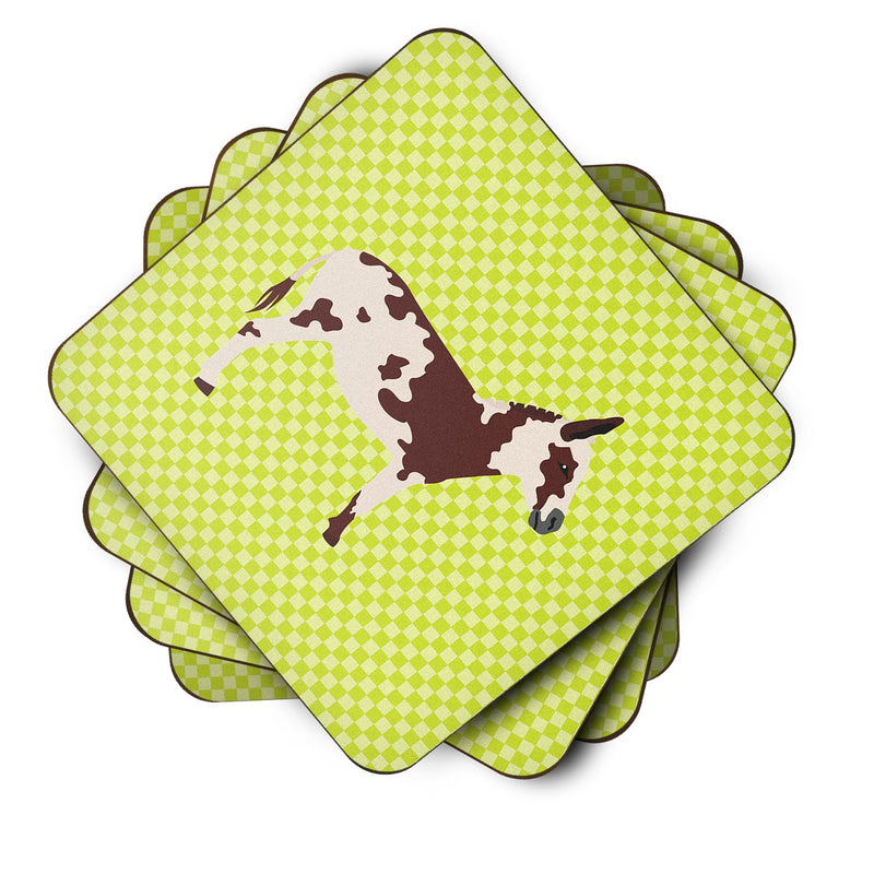 American Spotted Donkey Green Foam Coaster  BB7677FC