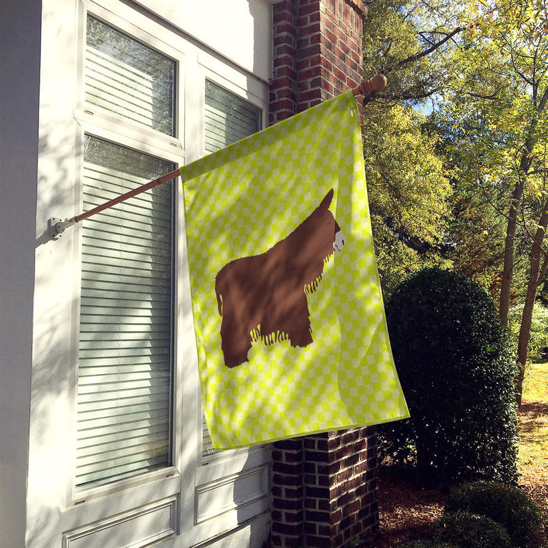 Poitou Poiteuin Donkey Green Flag Canvas House Size BB7678CHF