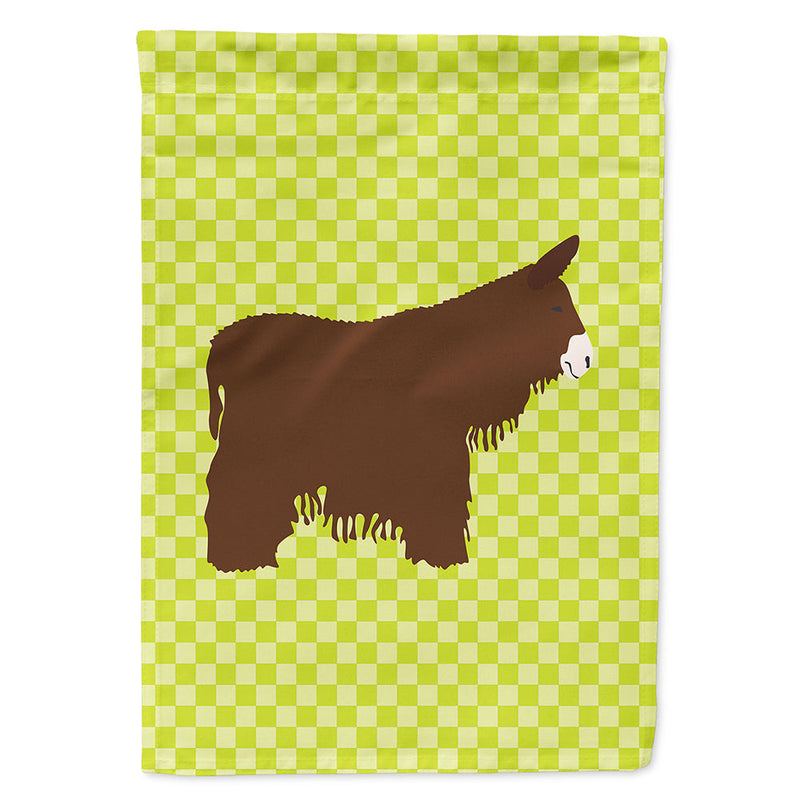 Poitou Poiteuin Donkey Green Flag Canvas House Size BB7678CHF