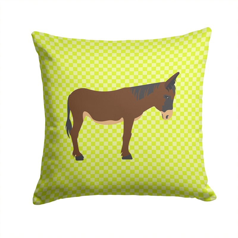 Zamorano-Leones Donkey Green Fabric Decorative Pillow BB7679PW1414