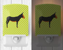 Catalan Donkey Green Ceramic Night Light Compact, UL-Certified, Ideal for Bedroom, Bathroom, Nursery, Hallway, Kitchen, 6x4x3, Multicolor