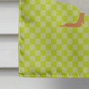 Crested Duck Green House Flag 28x40 Porch Sleeve Pole Decorative Outside Yard Banner Artwork Wall Hanging, Polyester