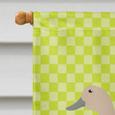West Harlequin Duck Green House Flag 28x40 Porch Sleeve Pole Decorative Outside Yard Banner Artwork Wall Hanging, Polyester