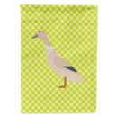 West Harlequin Duck Green House Flag 28x40 Porch Sleeve Pole Decorative Outside Yard Banner Artwork Wall Hanging, Polyester