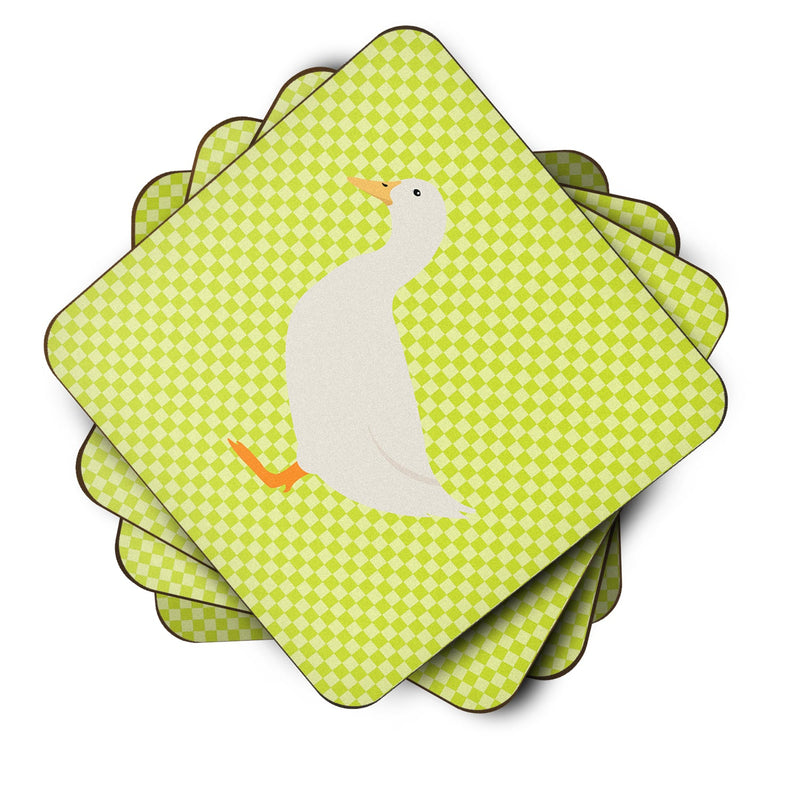 American Pekin Duck Green Foam Coaster Set of 4 BB7686FC