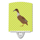 Dutch Hook Bill Duck Green Ceramic Night Light Compact, UL-Certified, Ideal for Bedroom, Bathroom, Nursery, Hallway, Kitchen, 6x4x3, Multicolor