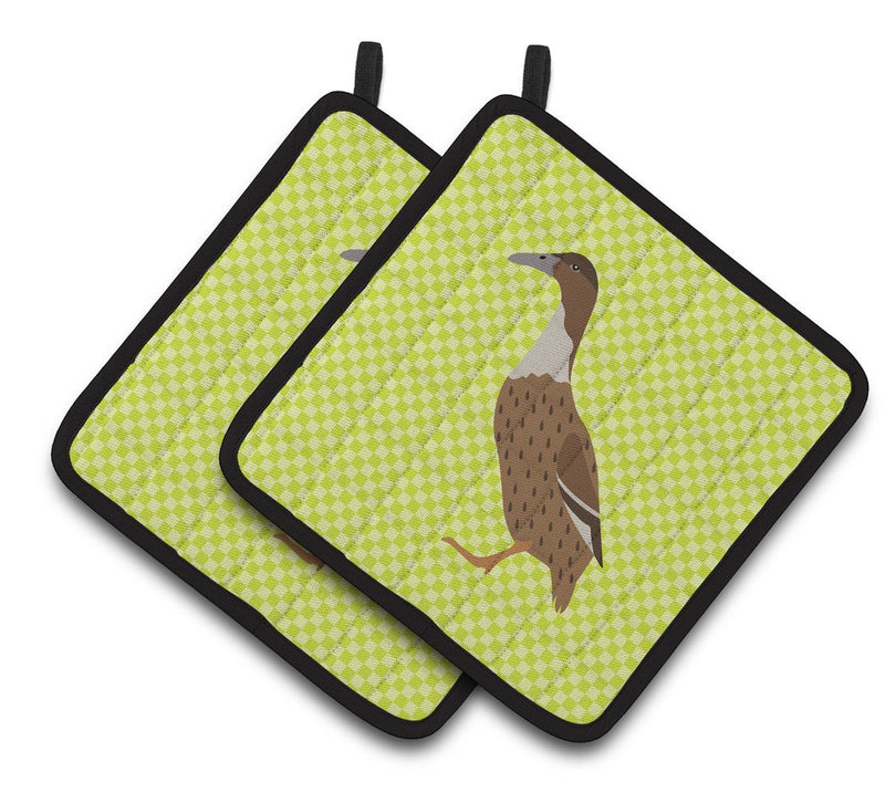 Dutch Hook Bill Duck Green Pair of Pot Holders BB7687PTHD