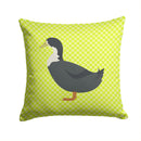 Blue Swedish Duck Green Throw Pillow - 14x14 Decorative Pillow – Art for Your Home & Patio BB7688PW1414