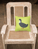 Blue Swedish Duck Green Fabric Decorative Pillow BB7688PW1818