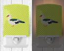 Muscovy Duck Green Ceramic Night Light Compact, UL-Certified, Ideal for Bedroom, Bathroom, Nursery, Hallway, Kitchen, 6x4x3, Multicolor