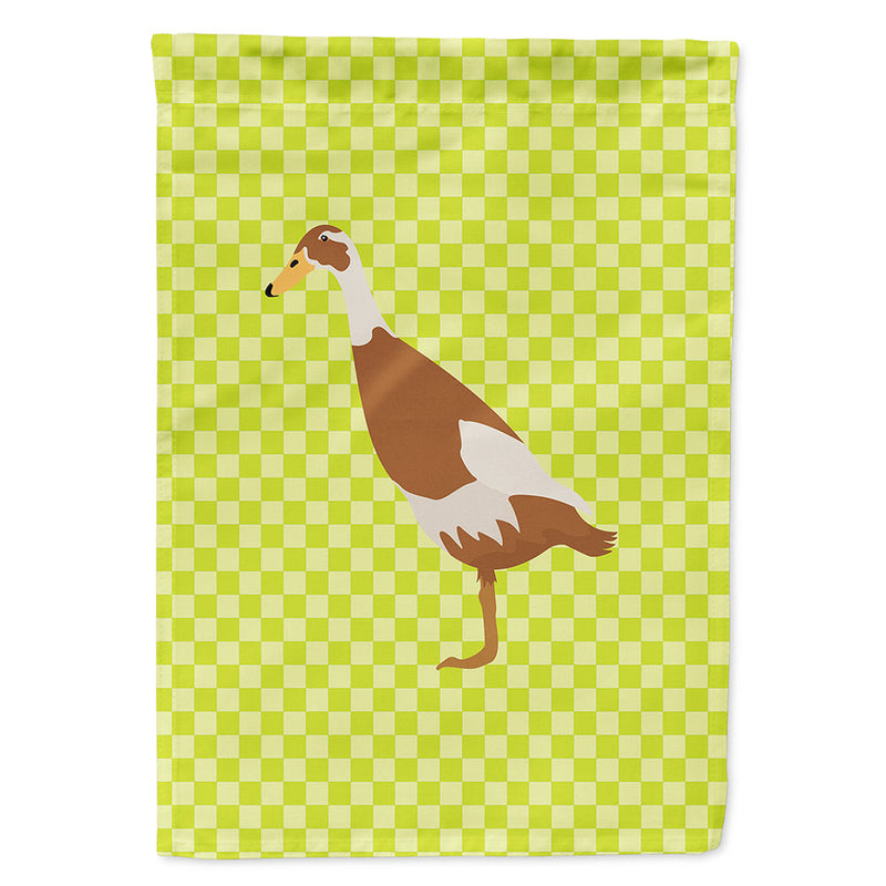 Indian Runner Duck Green Flag Canvas House Size BB7691CHF