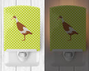 Indian Runner Duck Green Ceramic Night Light Compact, UL-Certified, Ideal for Bedroom, Bathroom, Nursery, Hallway, Kitchen, 6x4x3, Multicolor