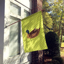 Khaki Campbell Duck Green House Flag 28x40 Porch Sleeve Pole Decorative Outside Yard Banner Artwork Wall Hanging, Polyester