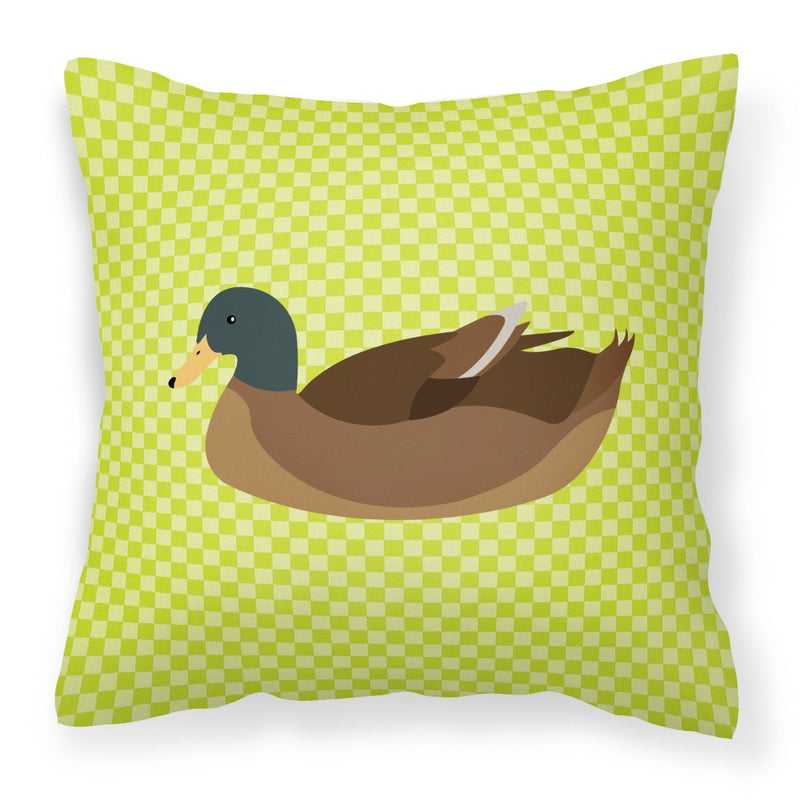 Khaki Campbell Duck Green Fabric Decorative Pillow BB7692PW1818