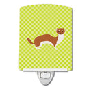 Weasel Green Ceramic Night Light Compact, UL-Certified, Ideal for Bedroom, Bathroom, Nursery, Hallway, Kitchen, 6x4x3, Multicolor