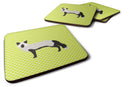 Silver Fox Green Foam Coasters Set of 4 Cup Coasters for Indoor Outdoor, Tabletop Protection, Anti Slip, Mouse pad Material
