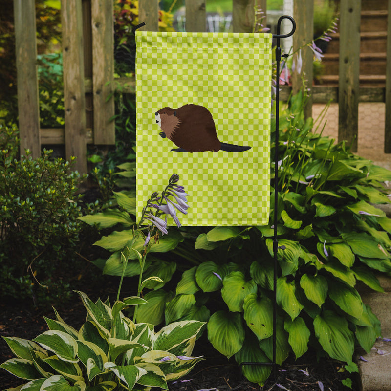 Eurasian Beaver Green Garden Flag - Outdoor Decorative Yard Flag