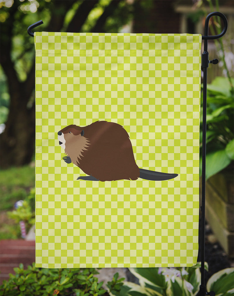 Eurasian Beaver Green Garden Flag - Outdoor Decorative Yard Flag