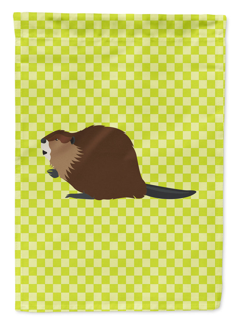 Eurasian Beaver Green Garden Flag - Outdoor Decorative Yard Flag