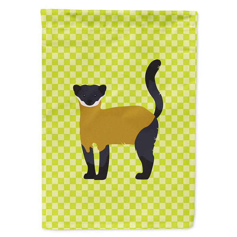 Yellow-Throated Marten Green Flag Canvas House Size BB7700CHF