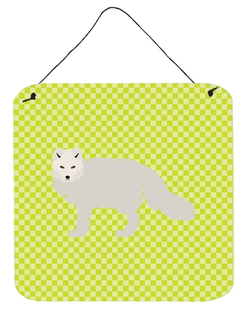 White Arctic Fox Green Wall or Door Hanging Prints BB7703DS66