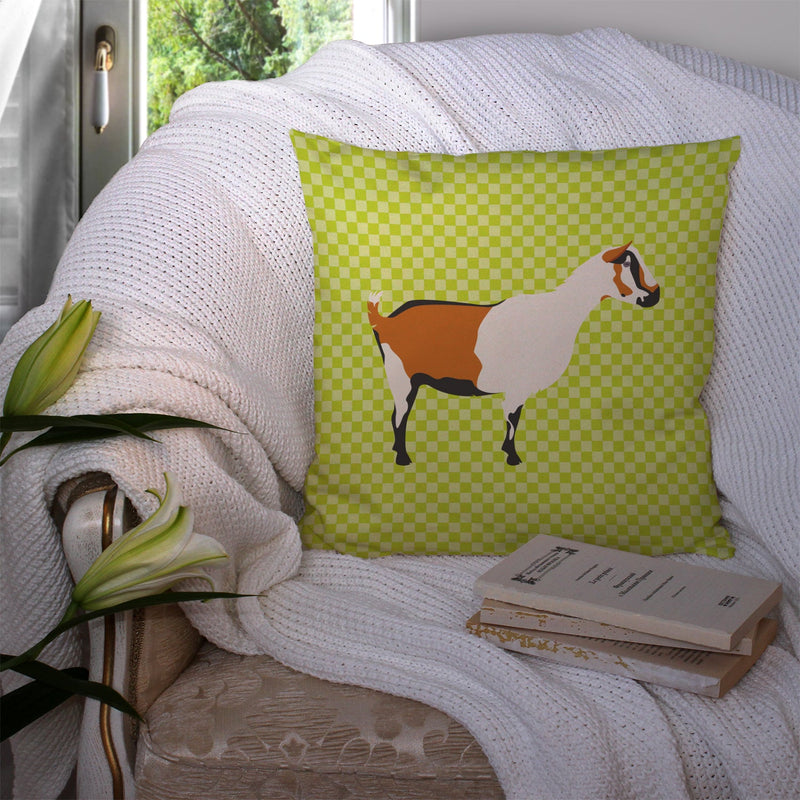 Alpine Goat Green Throw Pillow - 14x14 Decorative Pillow – Art for Your Home & Patio BB7706PW1414