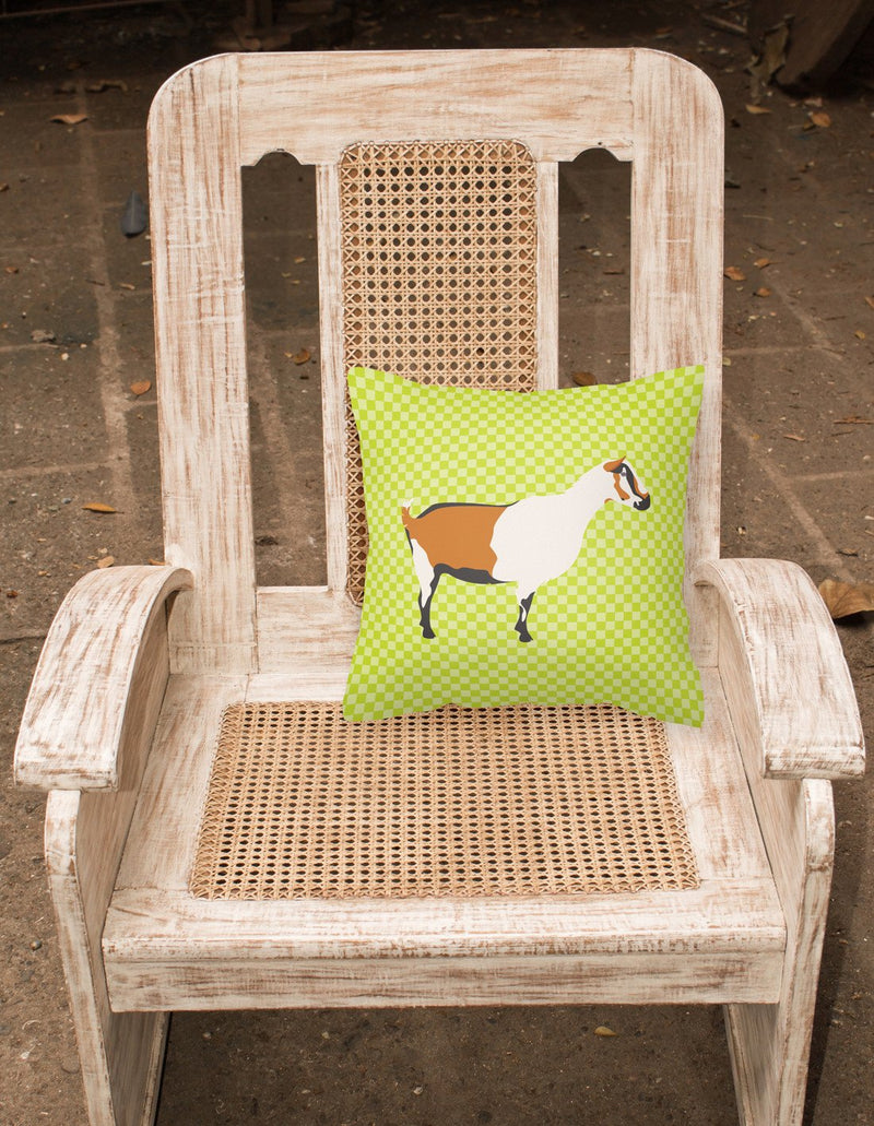 Alpine Goat Green Fabric Decorative Pillow BB7706PW1818