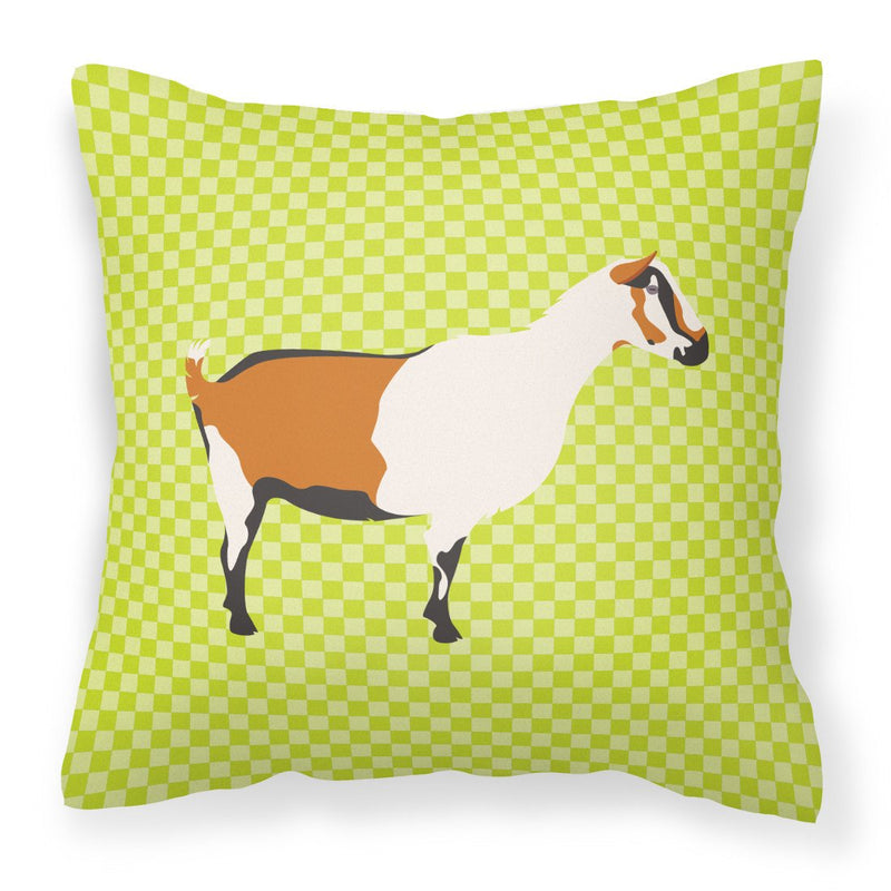 Alpine Goat Green Fabric Decorative Pillow BB7706PW1818