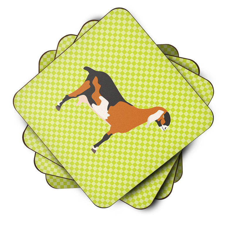 Anglo-nubian Nubian Goat Green Foam Coaster  BB7709FC