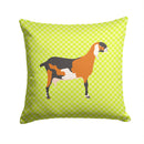 Anglo-nubian Nubian Goat Green Throw Pillow - 14x14 Decorative Pillow – Art for Your Home & Patio BB7709PW1414