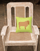 American Lamancha Goat Green Fabric Decorative Pillow BB7711PW1818