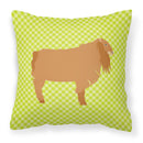 American Lamancha Goat Green Fabric Decorative Pillow BB7711PW1818