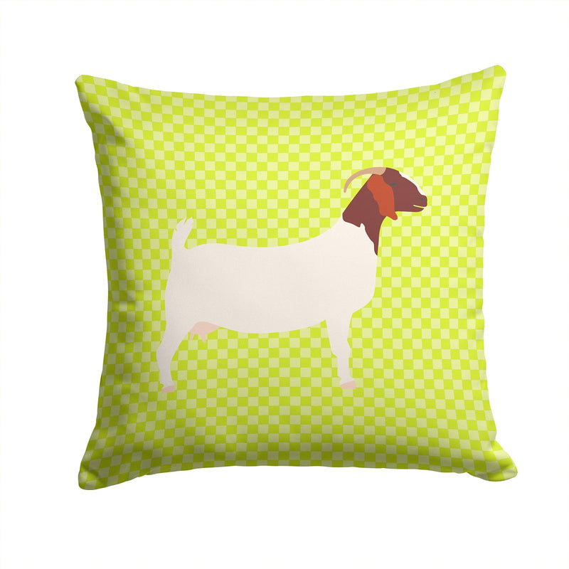 Boer Goat Green Throw Pillow - 14x14 Decorative Pillow – Art for Your Home & Patio BB7712PW1414