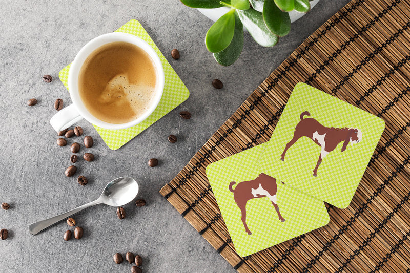 Jamnapari Goat Green Foam Coaster Set of 4 BB7716FC