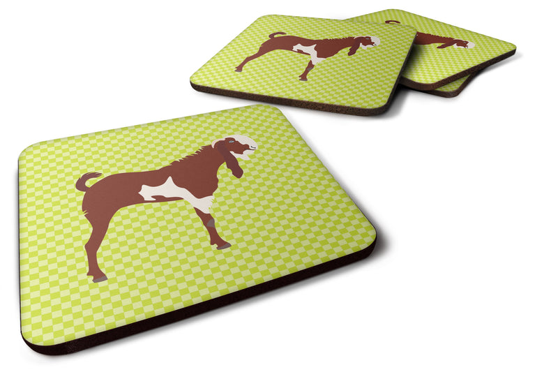 Jamnapari Goat Green Foam Coaster Set of 4 BB7716FC