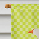 Embden Goose Green House Flag 28x40 Porch Sleeve Pole Decorative Outside Yard Banner Artwork Wall Hanging, Polyester