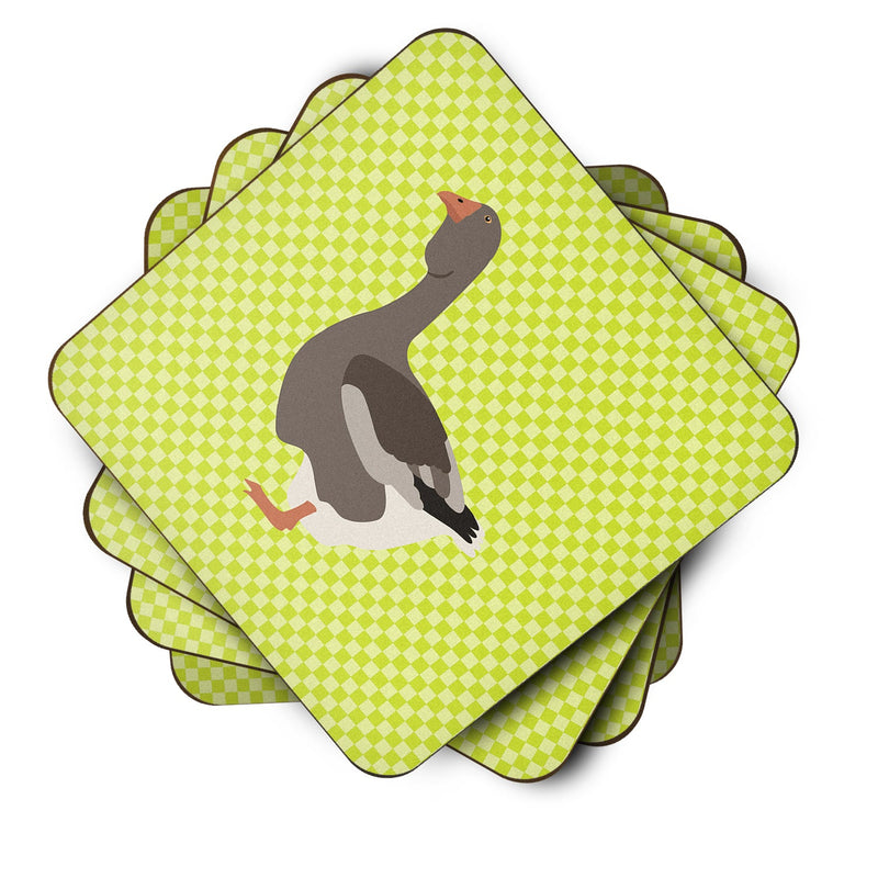 Toulouse Goose Green Foam Coaster Set of 4 BB7723FC