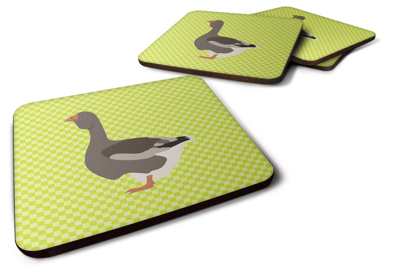 Toulouse Goose Green Foam Coaster Set of 4 BB7723FC