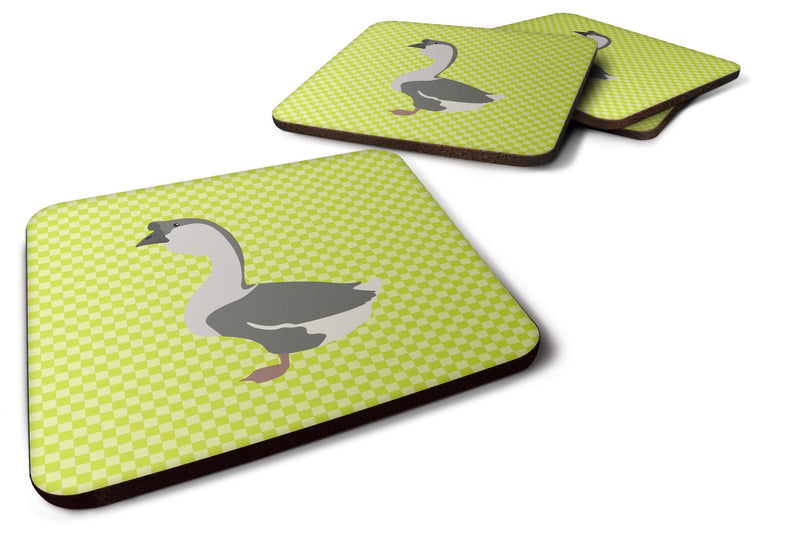 African Goose Green Foam Coaster Set of 4 BB7725FC