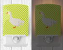 Sebastopol Goose Green Ceramic Night Light Compact, UL-Certified, Ideal for Bedroom, Bathroom, Nursery, Hallway, Kitchen, 6x4x3, Multicolor