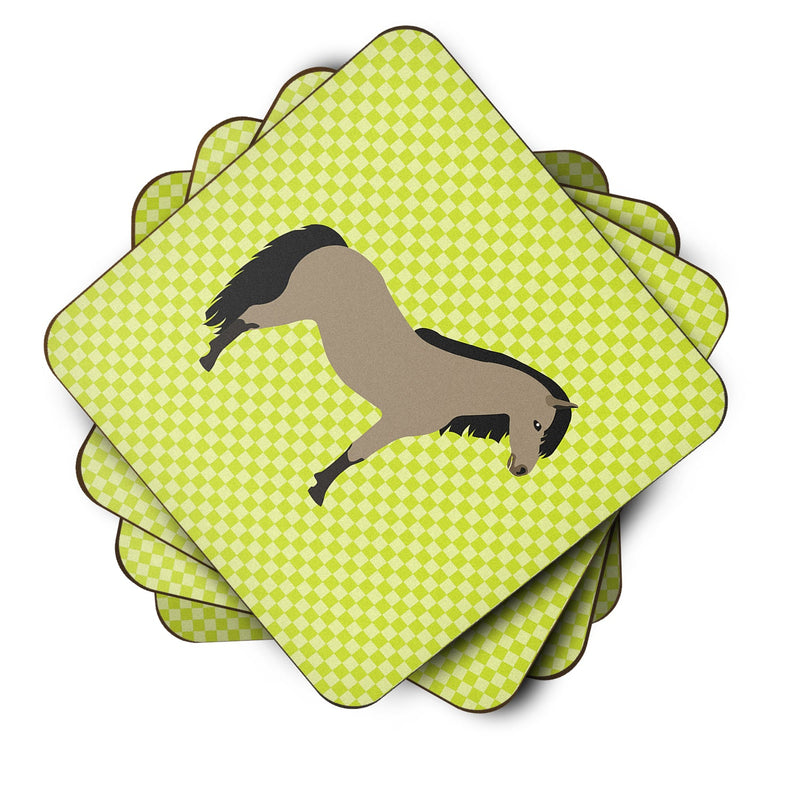 Welsh Pony Horse Green Foam Coaster Set of 4 BB7736FC