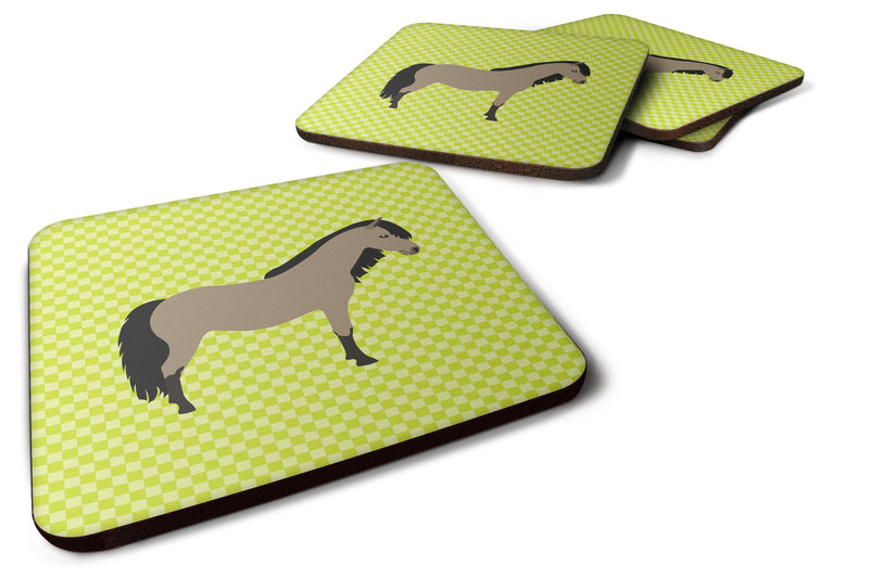 Welsh Pony Horse Green Foam Coaster Set of 4 BB7736FC