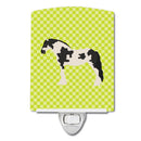 Cyldesdale Horse Green Ceramic Night Light Compact, UL-Certified, Ideal for Bedroom, Bathroom, Nursery, Hallway, Kitchen, 6x4x3, Multicolor