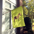 Shetland Pony Horse Green House Flag 28x40 Porch Sleeve Pole Decorative Outside Yard Banner Artwork Wall Hanging, Polyester