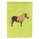 Shetland Pony Horse Green House Flag 28x40 Porch Sleeve Pole Decorative Outside Yard Banner Artwork Wall Hanging, Polyester