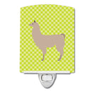 Llama Green Ceramic Night Light Compact, UL-Certified, Ideal for Bedroom, Bathroom, Nursery, Hallway, Kitchen, 6x4x3, Multicolor
