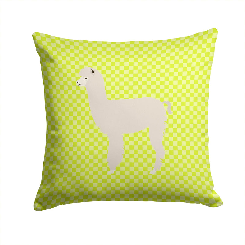 Alpaca Green Fabric Decorative Pillow BB7745PW1414