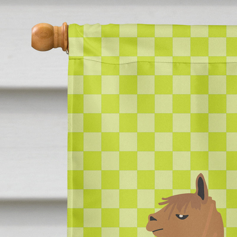 Alpaca Suri Green Flag Canvas House Size BB7746CHF