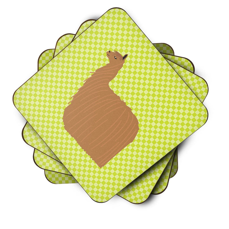 Alpaca Suri Green Foam Coaster  BB7746FC