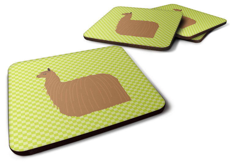 Alpaca Suri Green Foam Coaster  BB7746FC